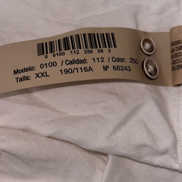 Massimo Dutti Mens Shirt SZ XXL White Heavy Cotton Finest Fabric Elbow Patches - Picture 9 of 9